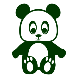 Hugging Panda Decal (Dark Green)